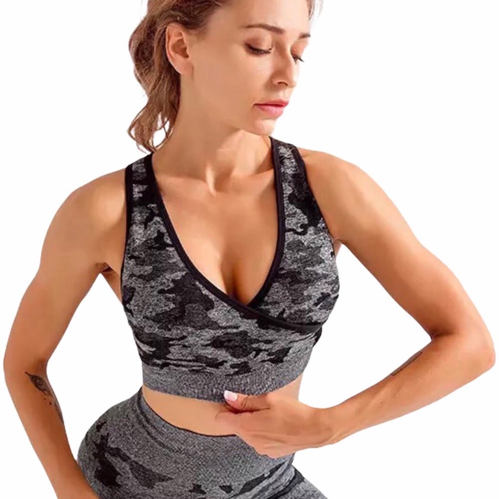 Camo sports bra